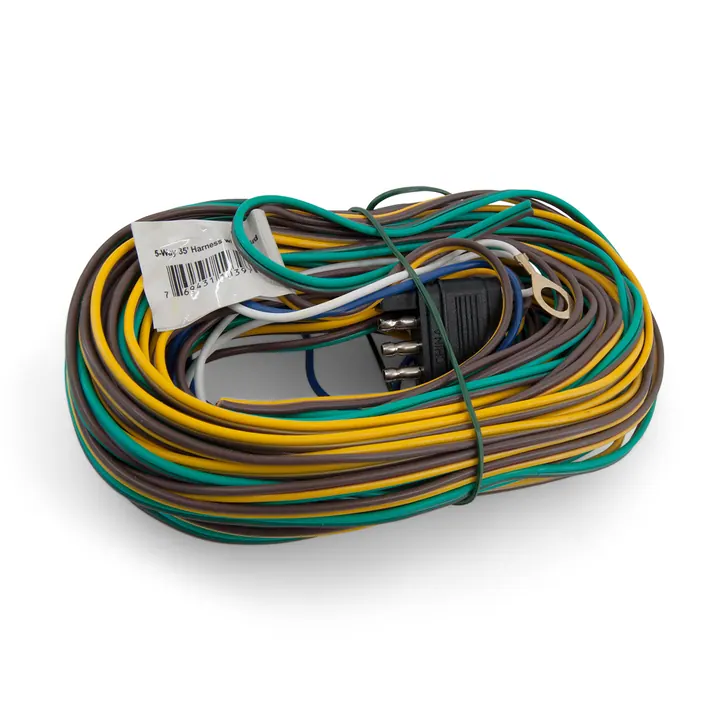 Trailer Light Wiring Harness 5 Flat 35ft to re-wire Trailer Lights with Disc Brakes