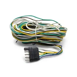 Trailer Light Wiring Harness 5 Flat 25ft with Full Length Ground Wires