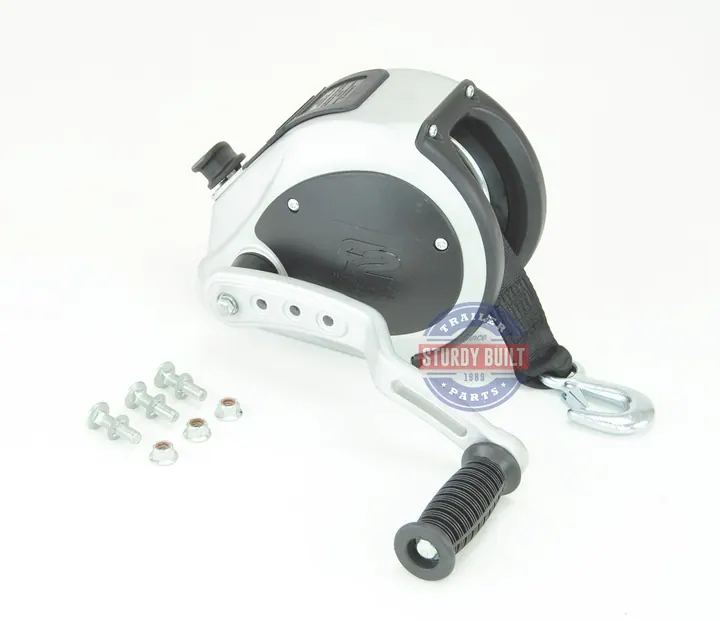 Fulton F2 2000lb Boat Trailer Winch Aluminum Housing w/ Strap