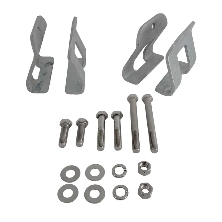 Boat Trailer I Beam Clamps Guide Pole Mounting Bracket Kit with Stainless Bolts