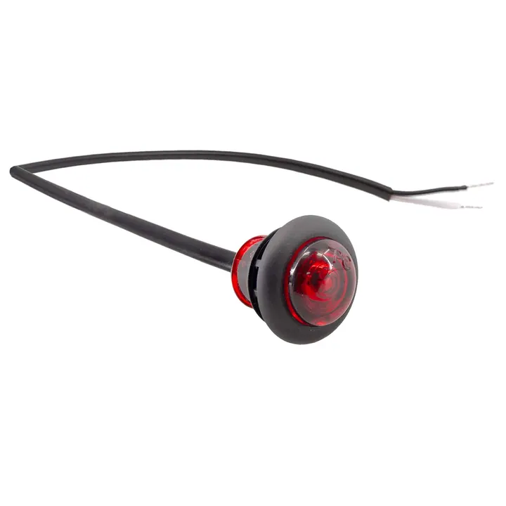LED Bullet Sidemarker Trailer Light Red 3/4 inch Submersible