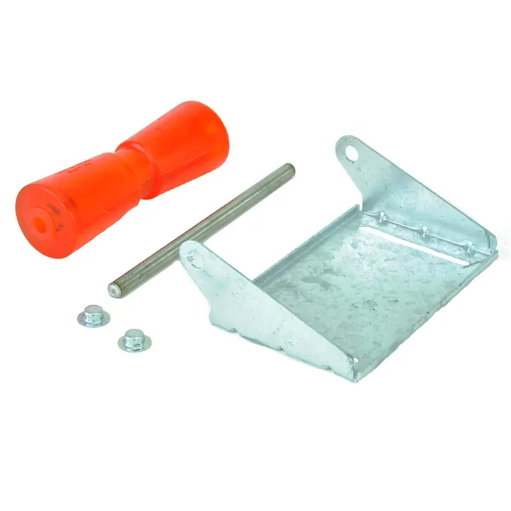 10 inch Stoltz Keel Roller Assembly Kit with Stainless Shaft and Galvanized Bracket