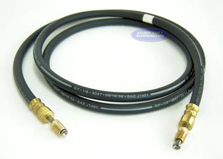 Boat Trailer Rubber Flexible DOT Brake Hose 4 ft 9 in Male Inverted Flare