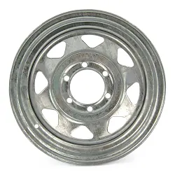 16 inch Galvanized 6 Bolt Trailer Wheel 6 on 5 1/2 Lug Pattern
