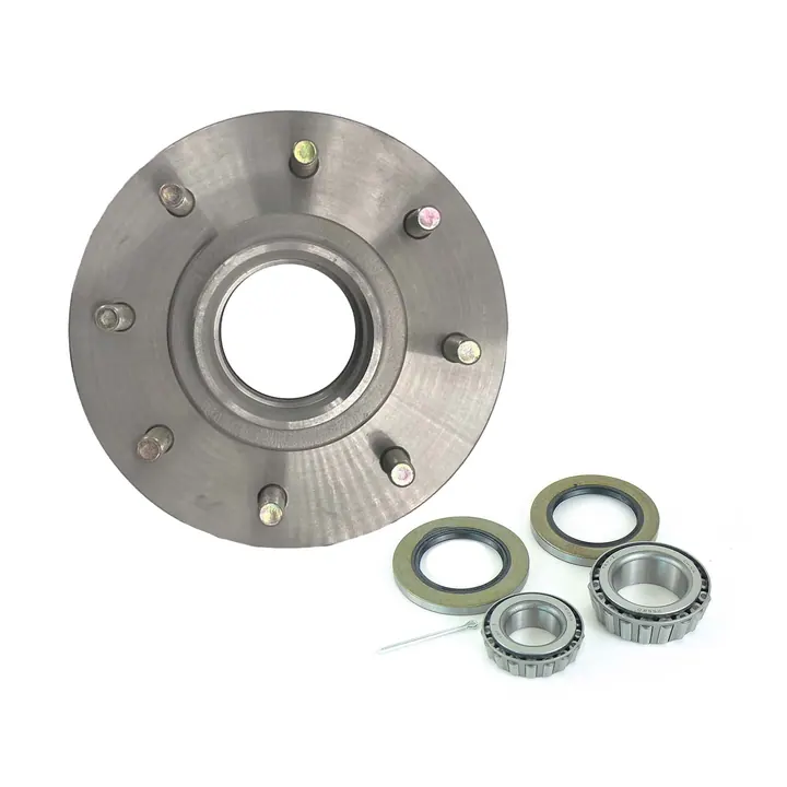 Trailer Hub Kit Stainless Steel 8 Bolt fits 7,000 Axles (25580 x 14125A Bearings)