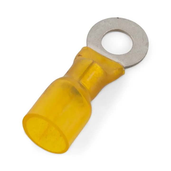 Yellow Heat Shrink Butt Connector with Ring Terminal