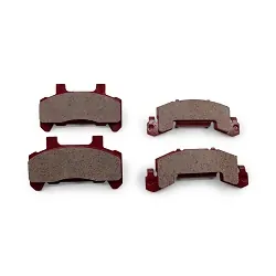 STURDY BUILT Replacement Caliper Brake Pad Set Fits 5 and 6 Lug Hubs - RED Pad