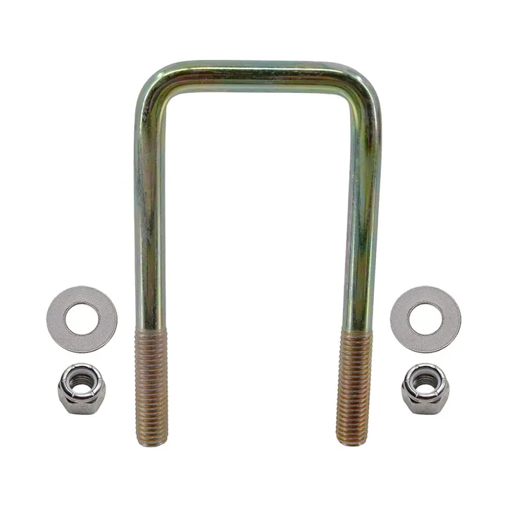 Zinc Plated Square Trailer U-Bolt 1/2 inch x 2 1/2 inch x 5 1/4 inch