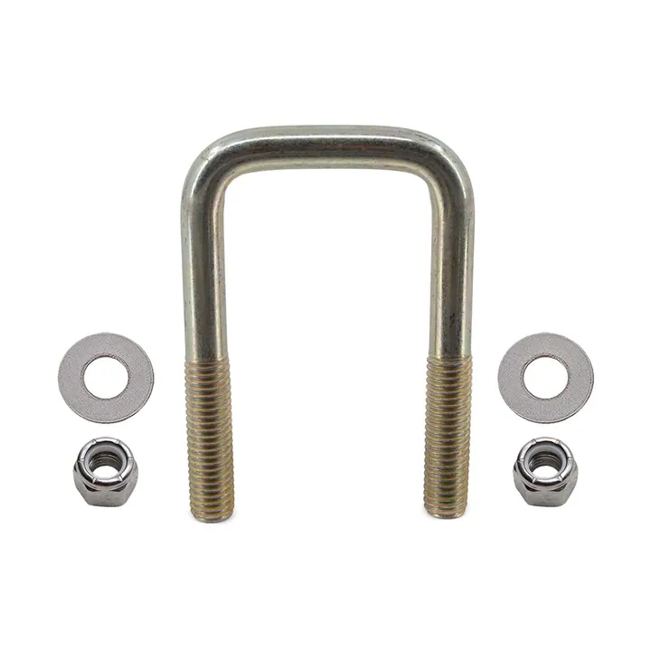 Zinc Plated Square Trailer U-Bolt 1/2 inch x 2 inch x 3 1/2 inch