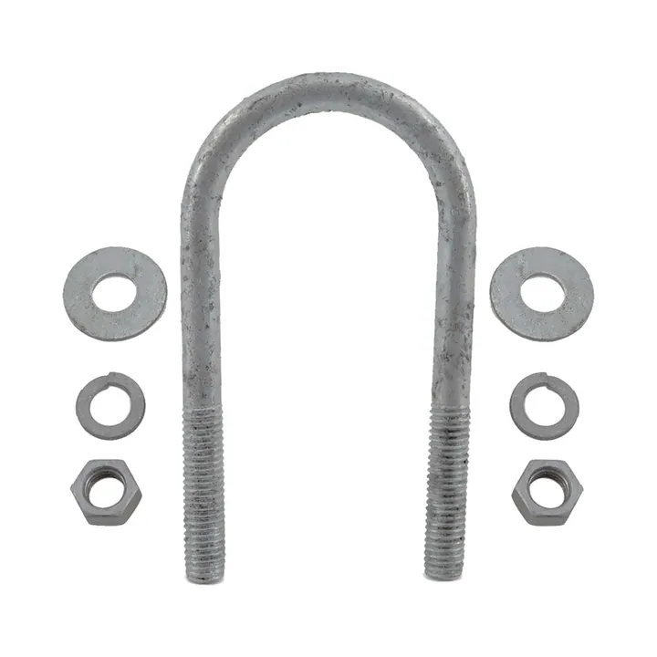 Galvanized Round Trailer U-Bolt 1/2 inch x 2 3/8 inch x 5 3/8 inch