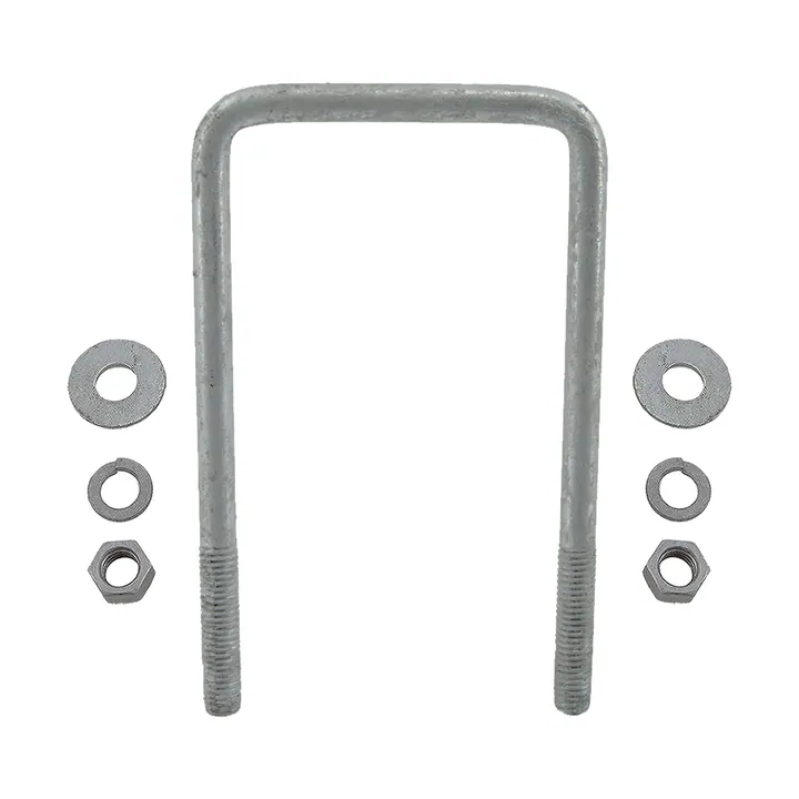 Galvanized Square Trailer U-Bolt 1/2 inch x 3 3/4 inch x 7 inch