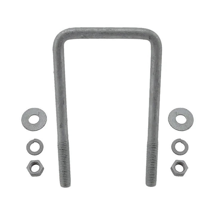 Galvanized Square Trailer U-Bolt 1/2 inch x 3 3/8 inch x 6 3/16 inch