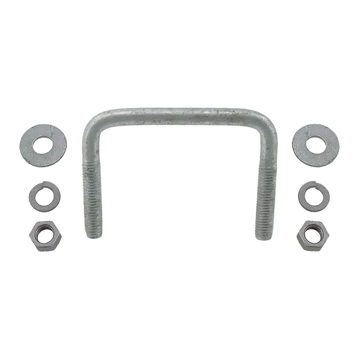 Galvanized Square Trailer U-Bolt 1/2 inch x 4 inch x 2 13/16 inch