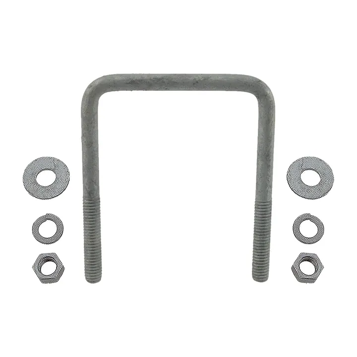 Galvanized Square Trailer U-Bolt 3/8 inch x 3 inch x 3 7/8 inch