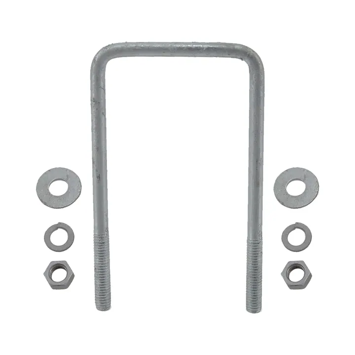 Galvanized Square Trailer U-Bolt 3/8 inch x 3 inch x 5 13/16 inch