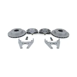 STURDY BUILT 5 Lug 10" Disc Brake Kit - Slip On - Dacromet Coated - RED Brake Pad