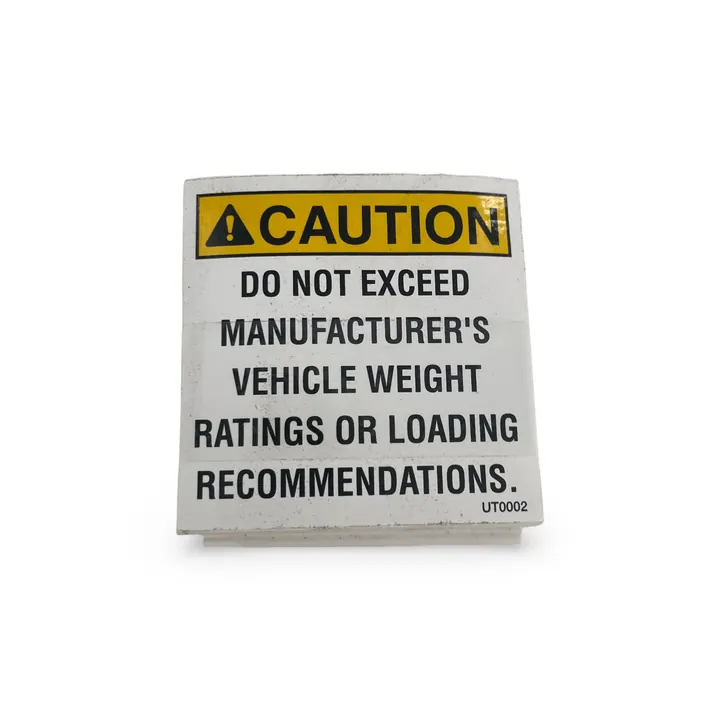 Warning Label - Load Rating (Pack of 100)