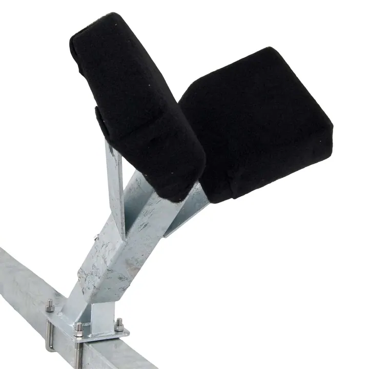 Heavy Duty Galvanized Bow Rest Assembly with Carpeted Bunks for Boat Trailers