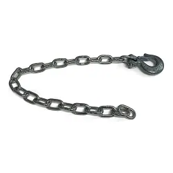 Trailer Safety Chain Zinc Plated 1/4 in Thickness 30 in 7,800lb Clevis Hook with Clasp