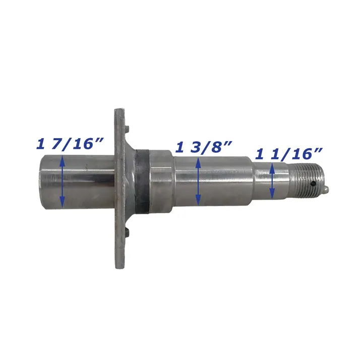 Trailer Spindle for 3,500 lb #84 Axle Weld On 1 7/16 inch Round with Brake Flange