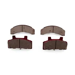 STURDY BUILT Replacement Caliper Brake Pad Set Fits 8 Lug Hubs - RED Pad