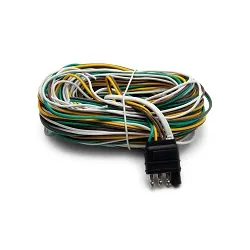 Trailer Light Wiring Harness 4 Flat 30ft with Full Length Ground Wires