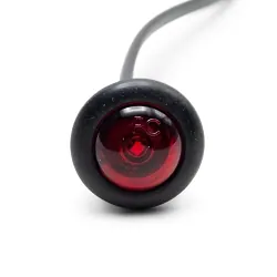 LED Bullet Sidemarker Trailer Light Red 3/4 inch Submersible 18 inch Wire
