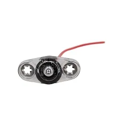 Trailer LED Self-Grounding Side Marker Light TecNiq S38 Clear Lens Red Diode