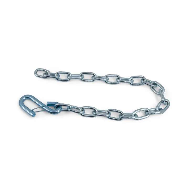 Trailer Safety Chain Zinc Plated 1/4 Thickness 30 in 5,000lb with S Hook