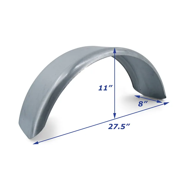 Galvanized Boat Trailer Fender Single Axle 8 in x 27 1/2 in x 11 in