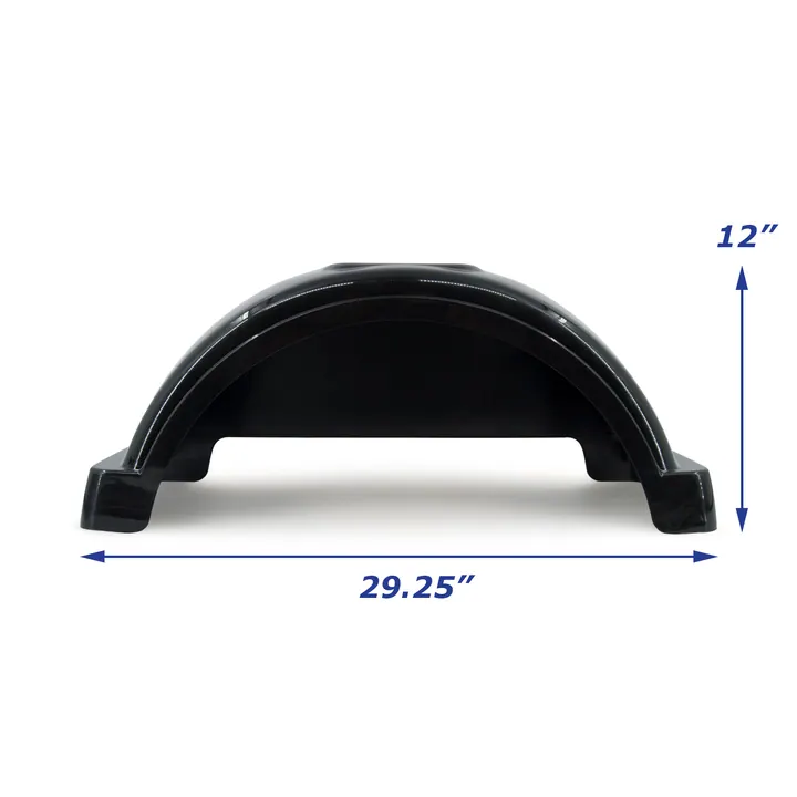 Black Plastic Trailer Fender for Boat and Jet Ski Trailer Single Axle 9 in x 29 1/4 in x 12 in
