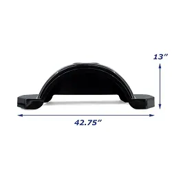 Black Plastic Trailer Fender for Boat Trailer Single Axle 9 3/4 in x 42 3/4 in x 13 in