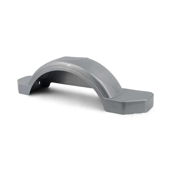 Silver Plastic Trailer Fender for Boat Trailer Single Axle 7 1/2 in x 33 1/2 in x 8 3/4 in