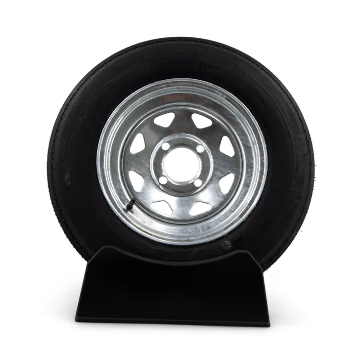 Eco-Trail ST 5.30-12 Load Range C Trailer Tire on Galvanized 4 Bolt Wheel
