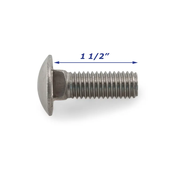 Stainless Steel Trailer Carriage Bolt Only 1/2 inch x 1 1/2 inch