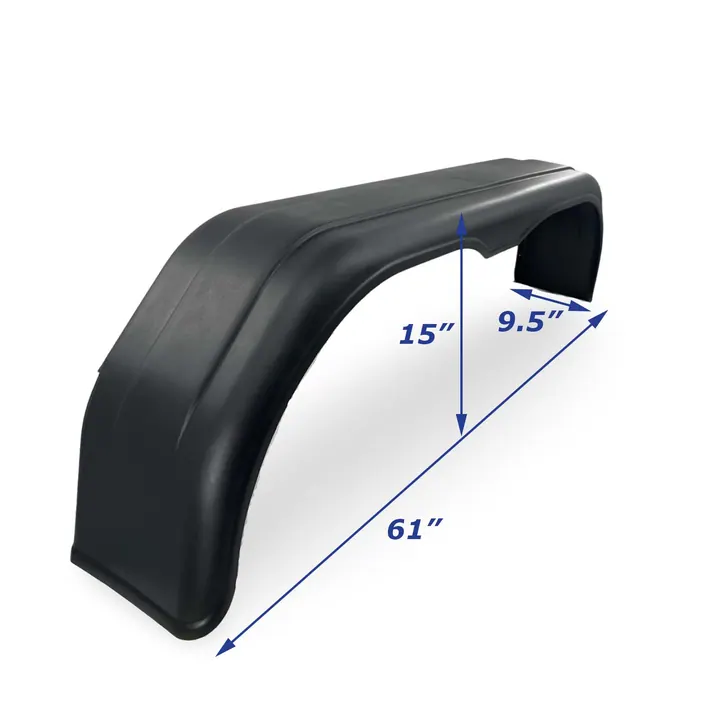 Plastic Boat Trailer Fender Tandem Axle 9 1/2 in x 61 in x 15 in