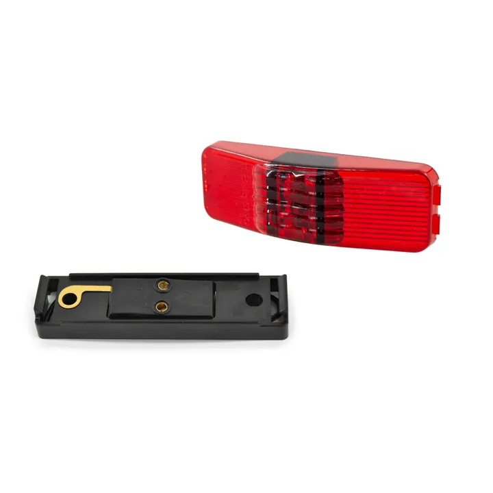 LED Sidemarker Trailer Light And Bracket Assembly Red Submersible 1 inch x 4 inch by TecNiq