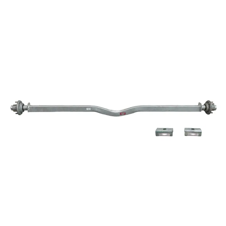 Autoflex-Knott 6000lb 94 inch Hub Face V Bend Galvanized 2 x 3 Trailer Axle with Pre-Installed 6 Lug Idler Hubs