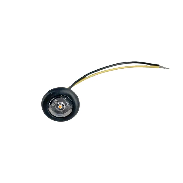 TecNiq S37 Mini LED 3/4 inch Clear Lens Amber Diode Side Marker Enclosed Trailer Bullet Light