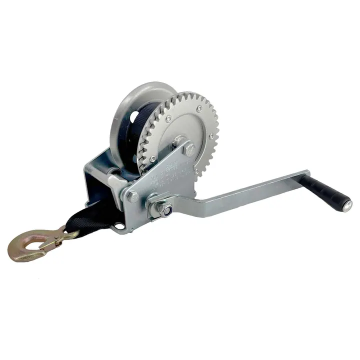 RAM 1000lb Trailer Winch Zinc Plated with Winch Strap