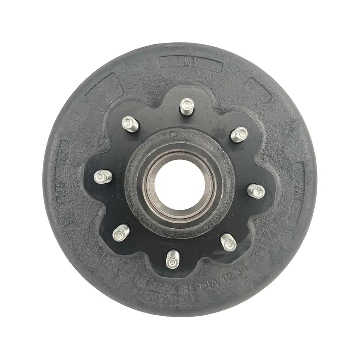 Trailer Brake Drum Hub 8,000lb Grease Hub 9/16" Lug Stud 8 on 6.5 Bolt Pattern Drum Hub Only