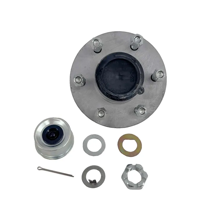 Boxed Pre Greased Complete Trailer Hub Kit 6 Lug Hot Dipped Galvanized for 6,000lb Trailer Axle