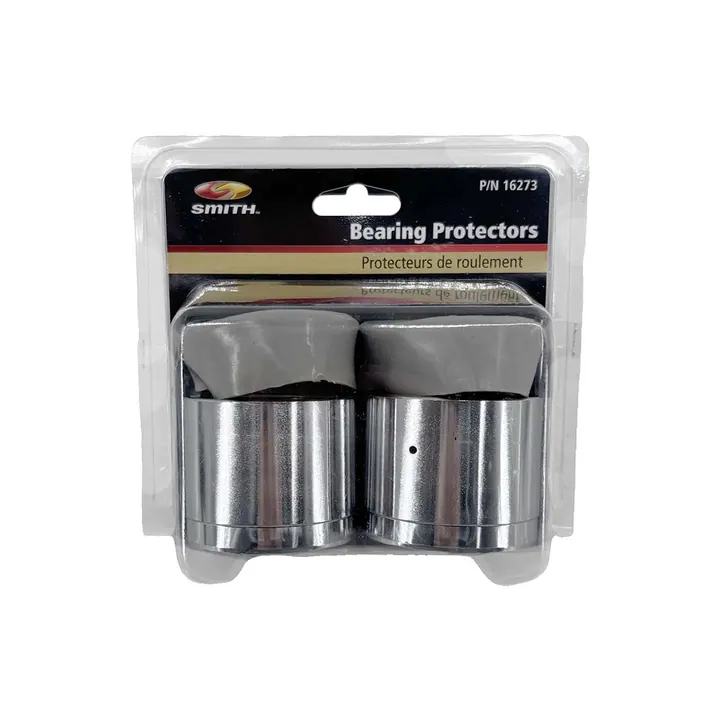 CE Smith Pair Chrome Boat Trailer Bearing Buddy Protectors with Bra Covers 2.441" for 6 Bolt Hubs