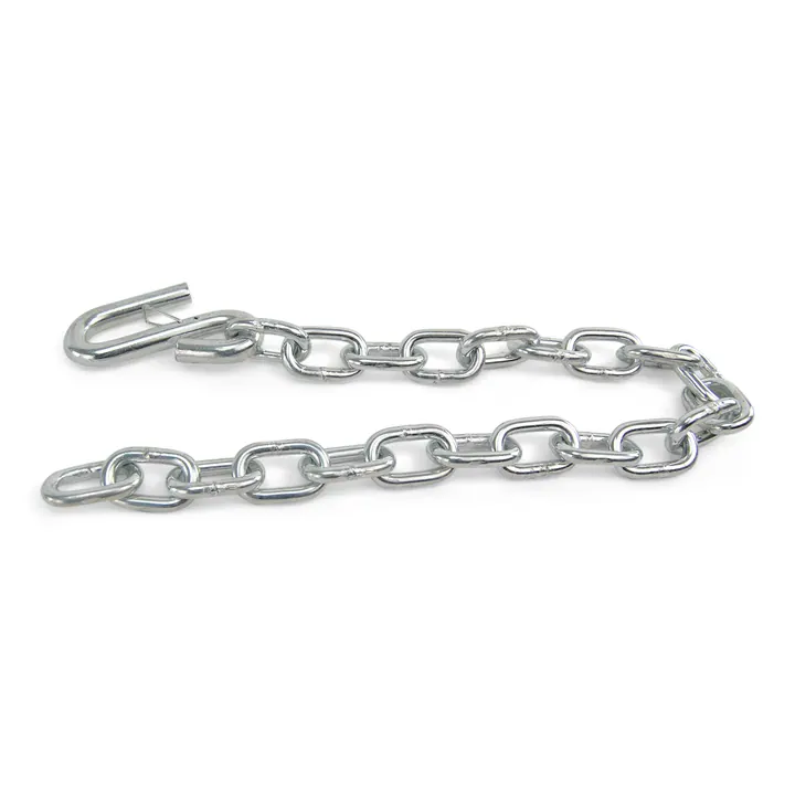 Trailer Safety Chain Zinc Plated 5/16 in Thickness 38 in 7,000lb with S Hook