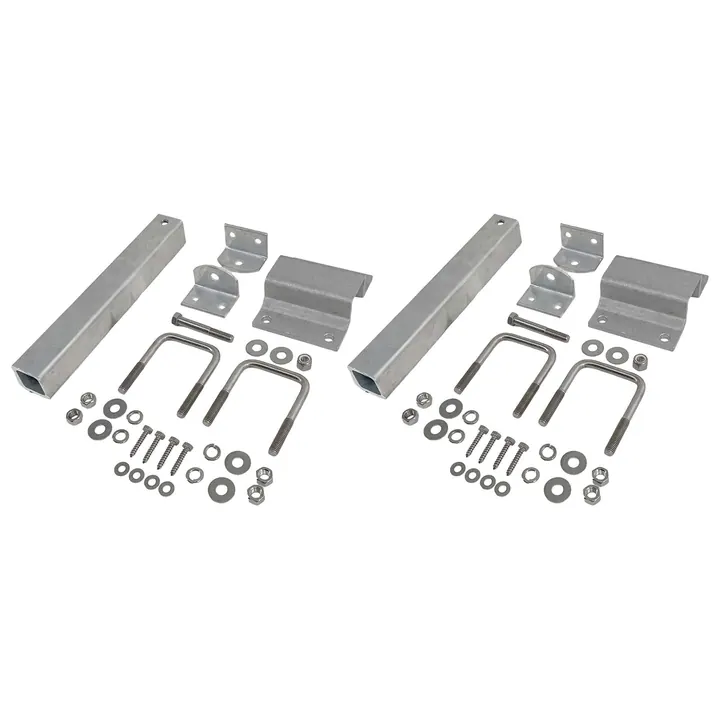 (2) Ultimate Aluminum and Stainless Steel Swivel Top Bunk Bracket - 14 inch 2x2 kit