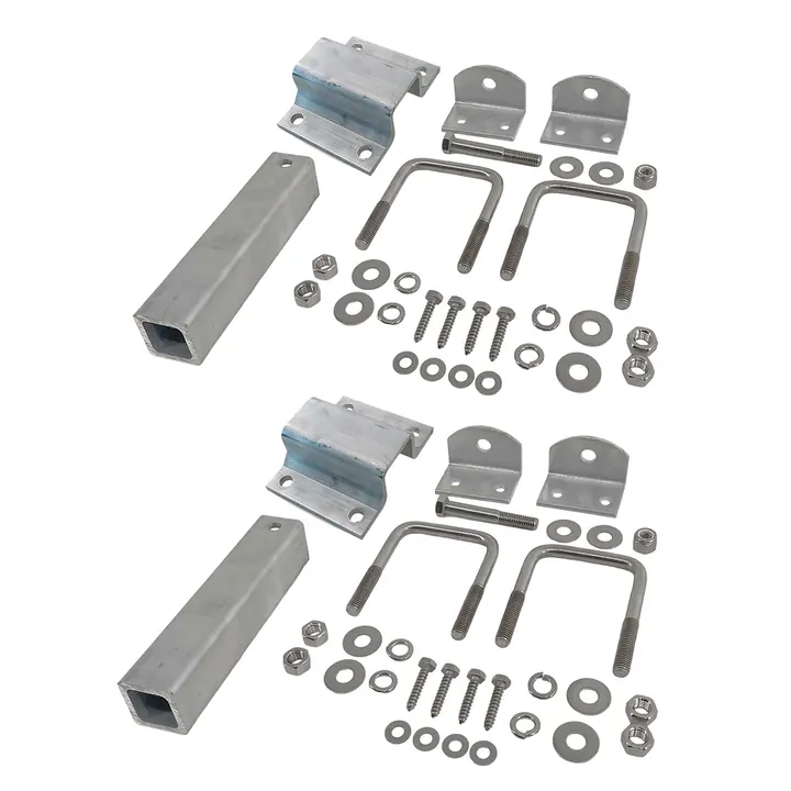 (2) Ultimate Aluminum and Stainless Steel Swivel Top Bunk Bracket 10 inch 2x2 kit