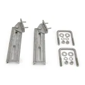 (2) Bunk Bracket Swivel Top 10 inch All Aluminum 3x3 Kit for Bunk Boards