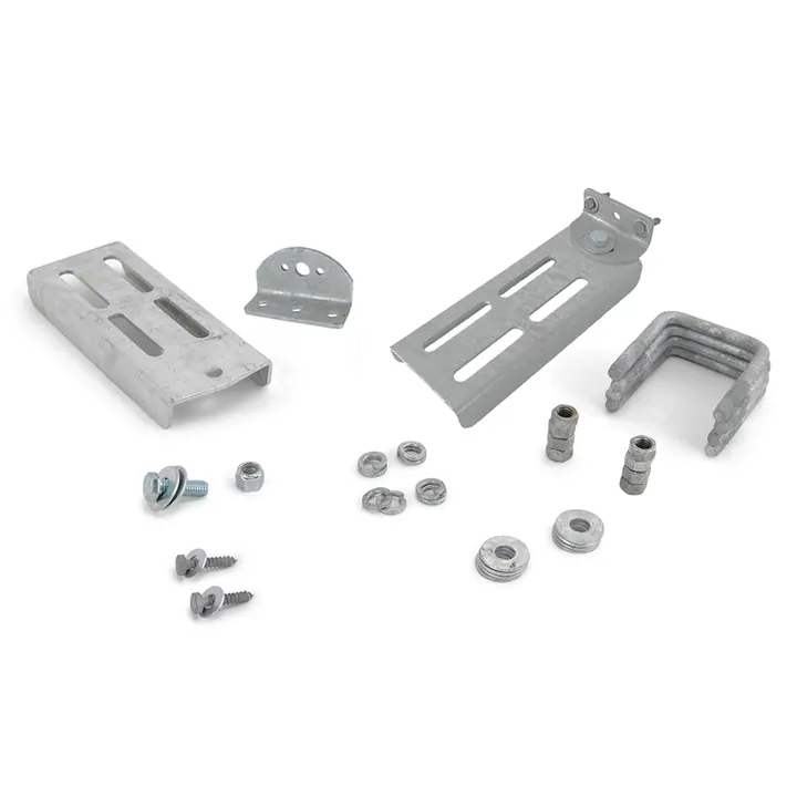 (2) Boat Trailer Double U Bolt Bunk Bracket Swivel Top 10" Tall Galvanized for 3x3 Cross Members