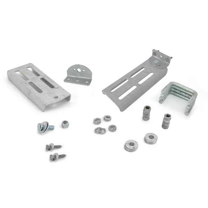 (2) Boat Trailer Double U Bolt Bunk Bracket Swivel Top 10" Tall Galvanized Kit for 2x3 Cross Members