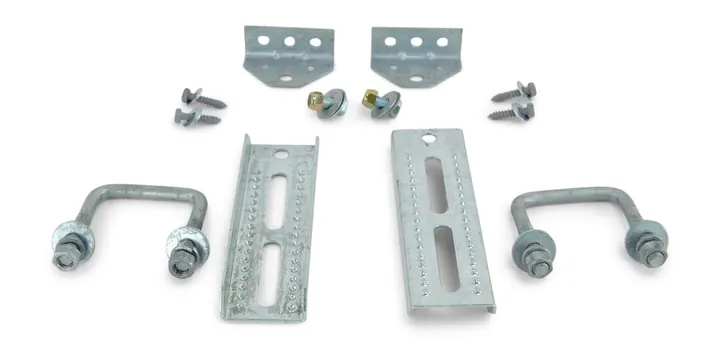 Sturdy Built (2) 8" Galvanized Swivel Top Bunk Bracket Kit with Hardware for 2x3 Boat Trailer Crossmember